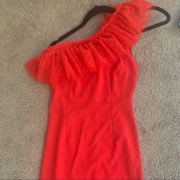 Red one shoulder dress - Picture 1 of 3